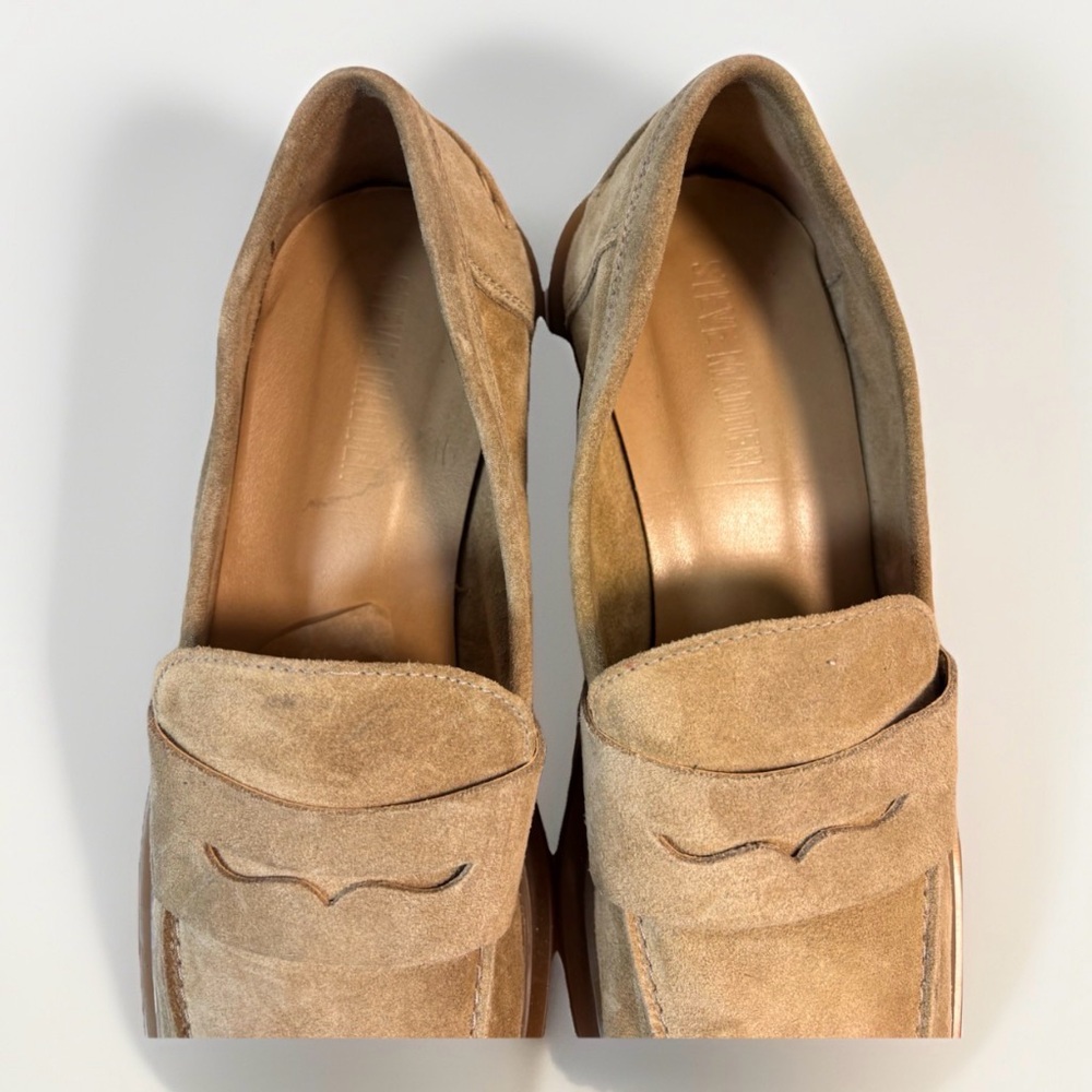 Steve Madden Kallen Loafers Size 11 Classic Style Tan Comfort Business Casual - Picture 4 of 5